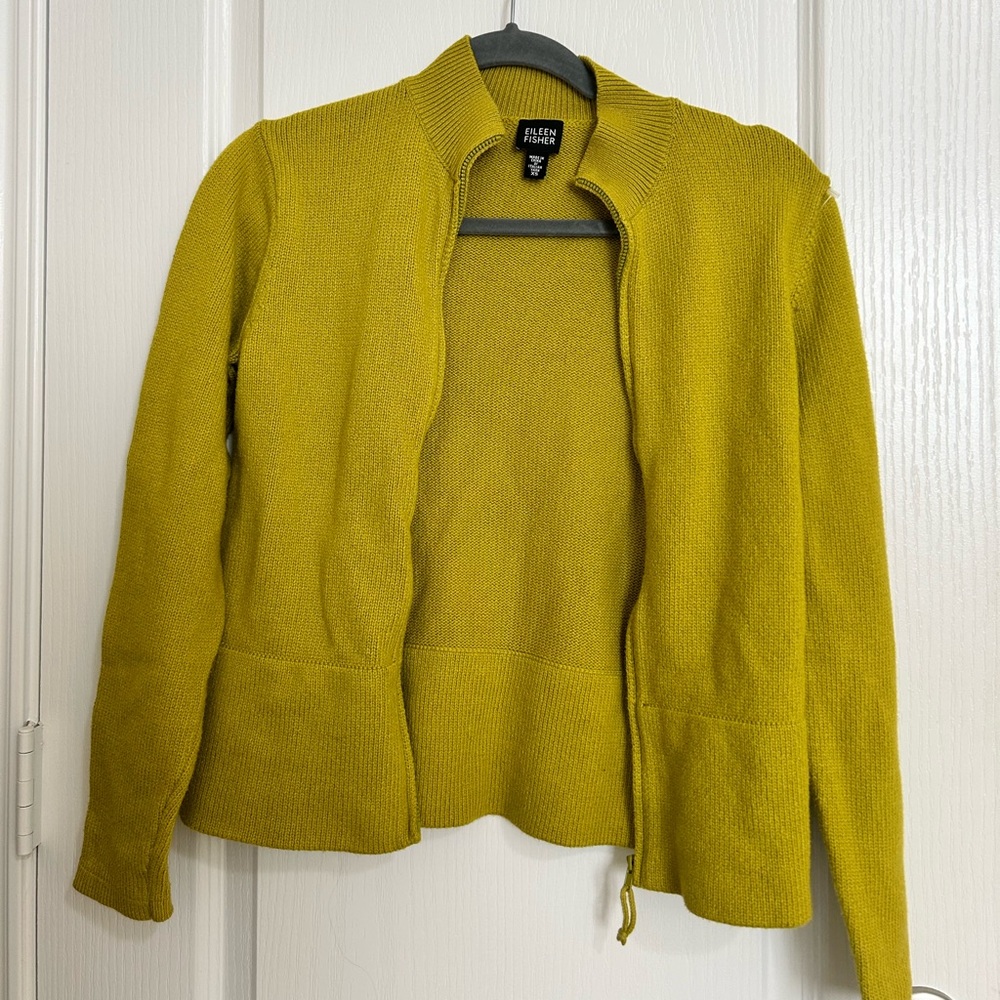 Eileen Fisher Zip Up Sweater